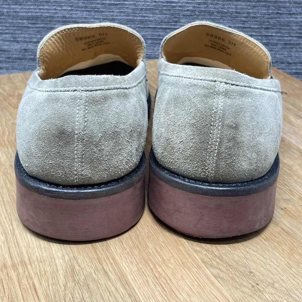 J Crew Shoes Mens 9.5 Brown Suede Slip On‎ Loafers Dress Oxfords Made in Italy